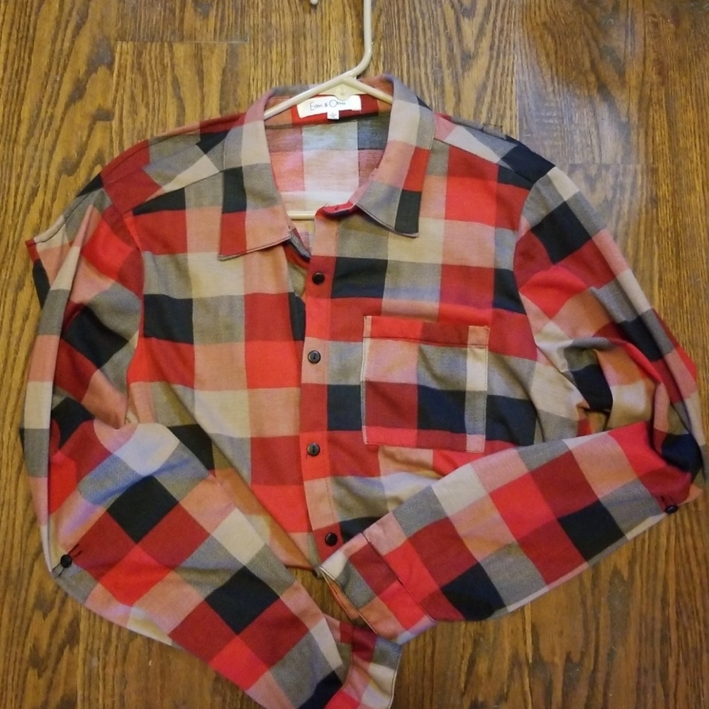 Large Eden and Olivia  Plaid Shirt